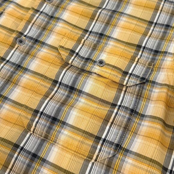 Kuhl Men's Response Short Sleeve Plaid Shirt Yellow Small - Picture 4 of 10